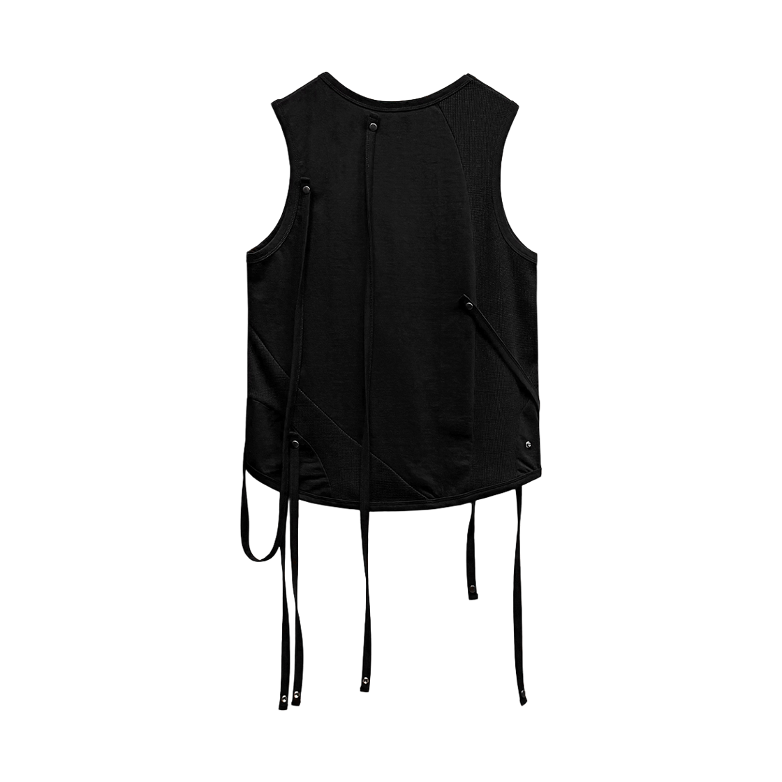 랜 아카이브 0099 로프 스트랩 스냅 슬리브리스 - 블랙(LAN ARCHIVE 0099 Rope Strap Snap Sleeveless - Black) - 2