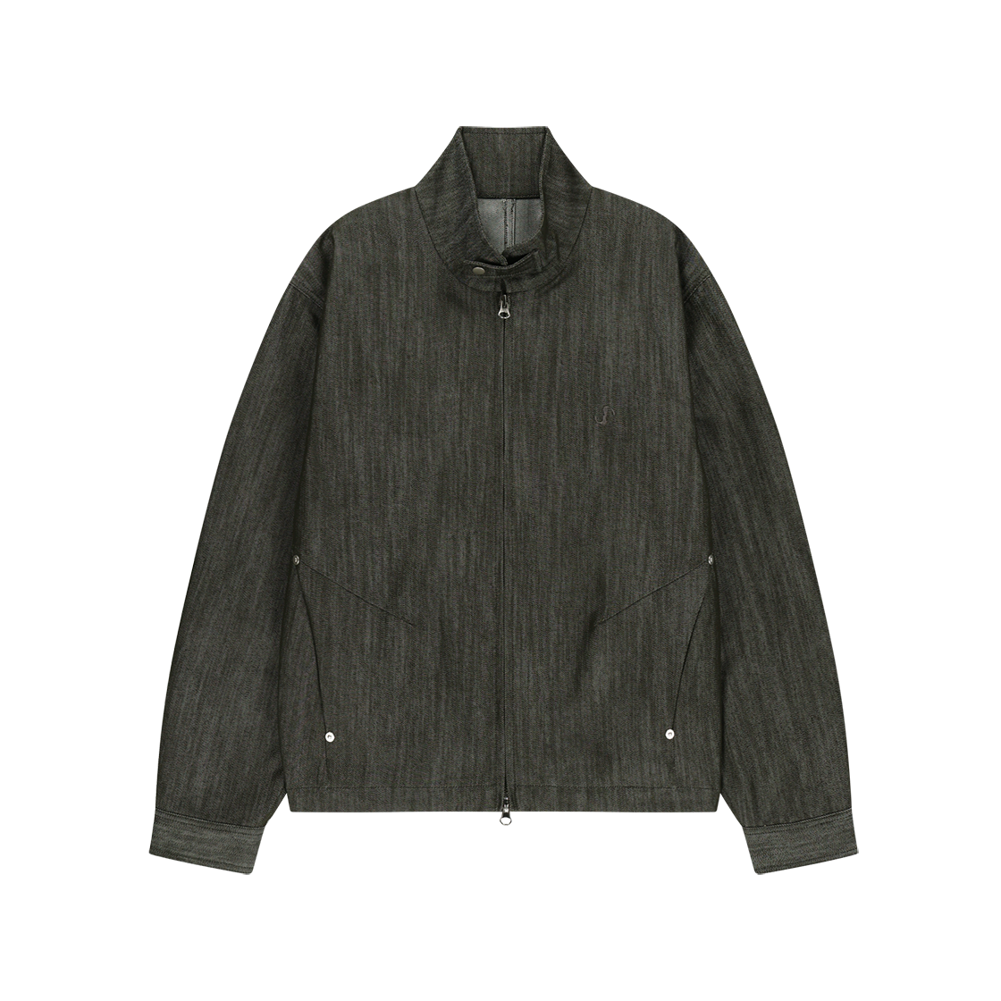 오호스 메탈 데님 봄버 자켓 카키(OJOS Metal Denim Bomber Jacket / Khaki)