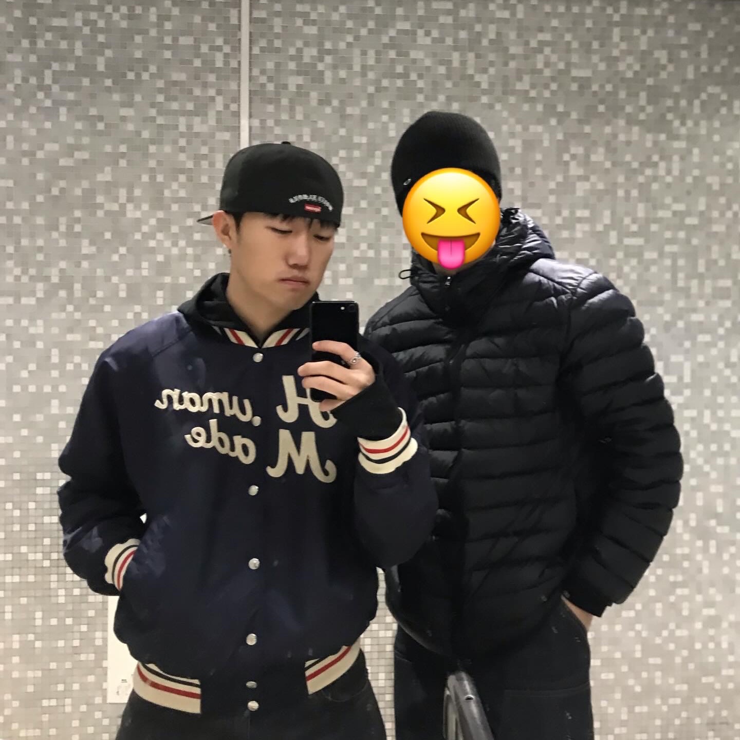 Polyteru Human Index Human Slub Hoodie Black, Human Made Nylon Stadium Jacket Navy 착용 스타일