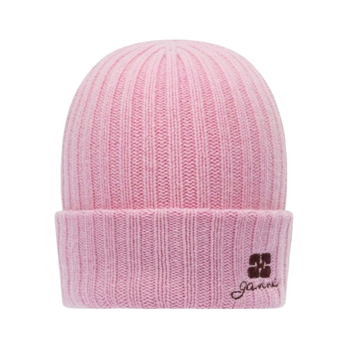 가니 로고 자수 비니 핑크(Ganni Logo Embroidered Beanie Pink)