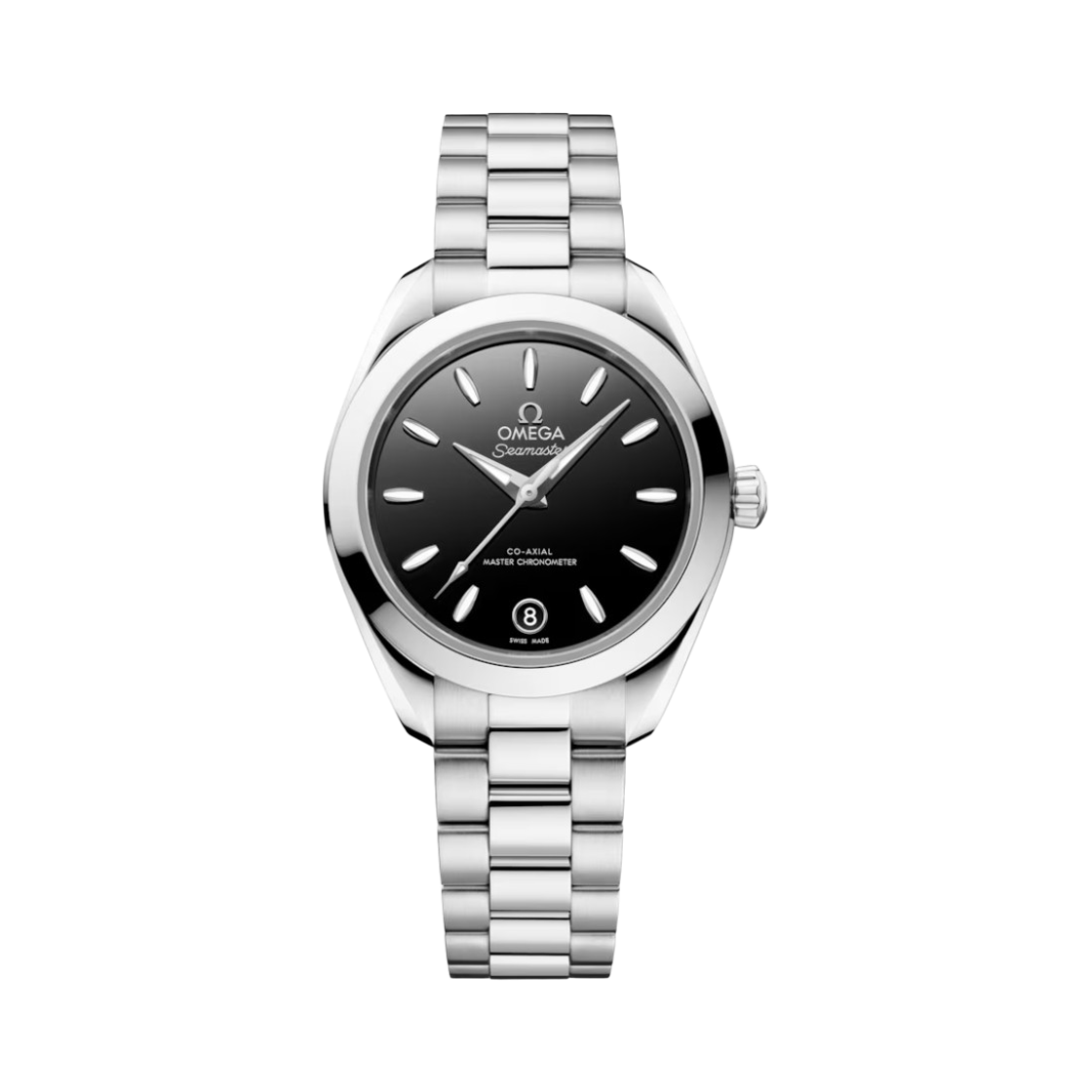 (W) 오메가 씨마스터 아쿠아 테라 150M 오토매틱 코 액시얼 마스터 크로노미터 30mm 스틸 블랙 (투명 케이스백 버전)((W) Omega Seamaster Aqua Terra 150M Automatic Co Axial Master Chronometer 30mm Steel Black (Transparent Caseback Ver.)) - 1