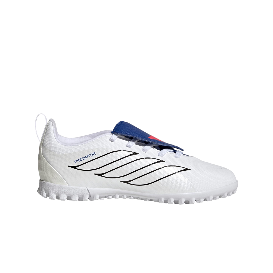 JP6255 (J) Adidas Predator Club Foldover Tongue Elastic Lace Turf Cloud White Zero Metalic