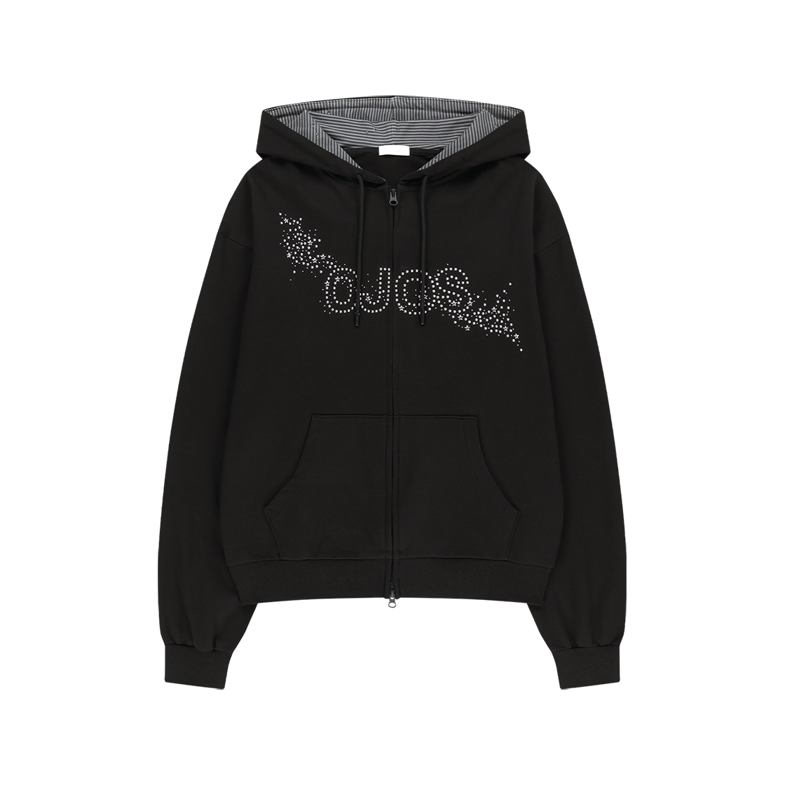 오호스 핫픽스 로고 후디 집업 블랙(OJOS Hotfix Logo Hoodie Zip-up / Black)