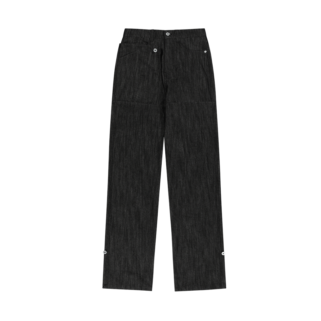 오호스 메탈 데님 팬츠 블랙(OJOS Metal Denim Pants / Black)