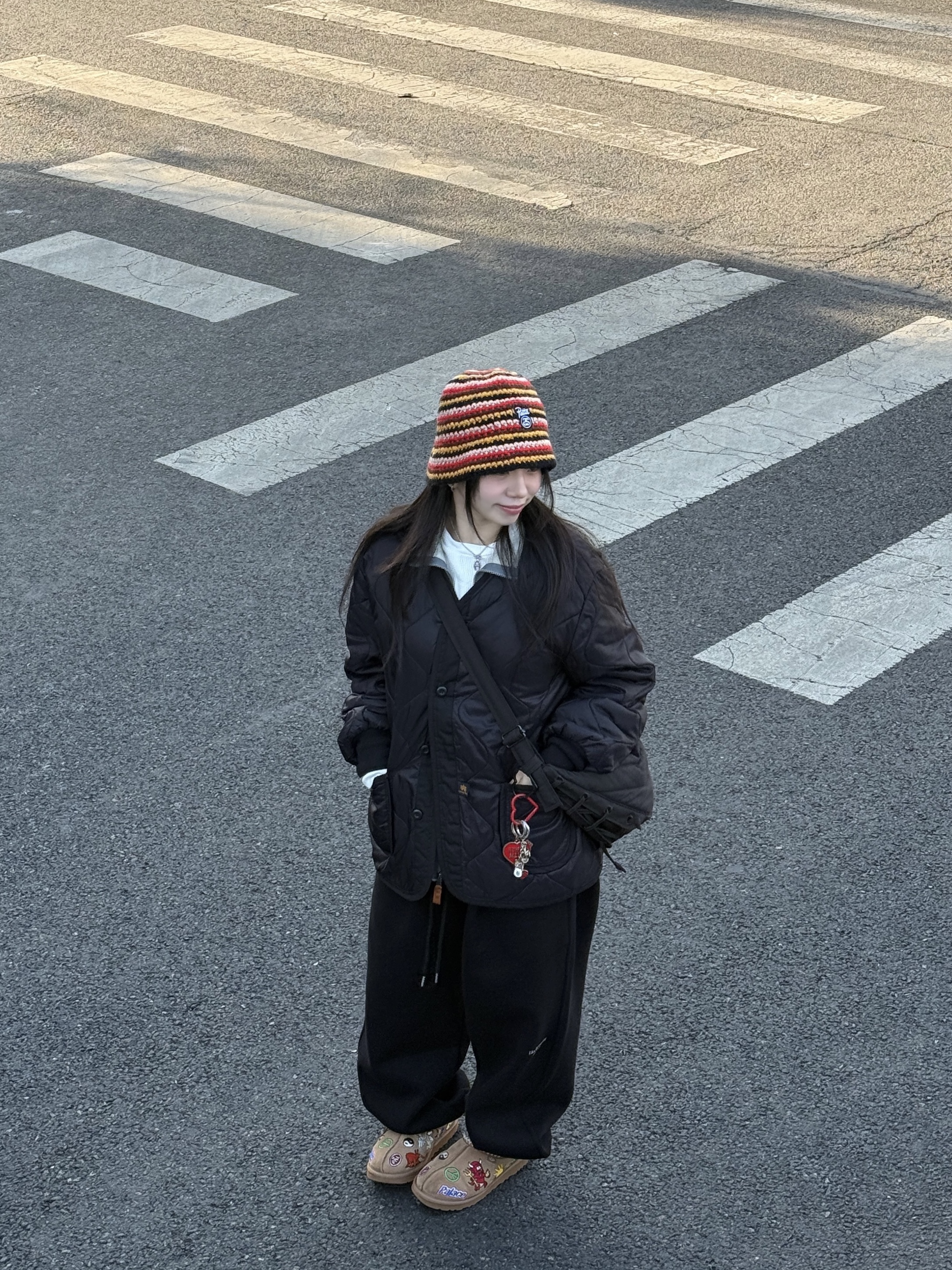 Stussy x Patta Striped Knit Bucket Hat Multi, Undermycar Mu.03 Anti Fxxking Logo Play Oversized Sweat Jogger Black 착용 스타일 - 1