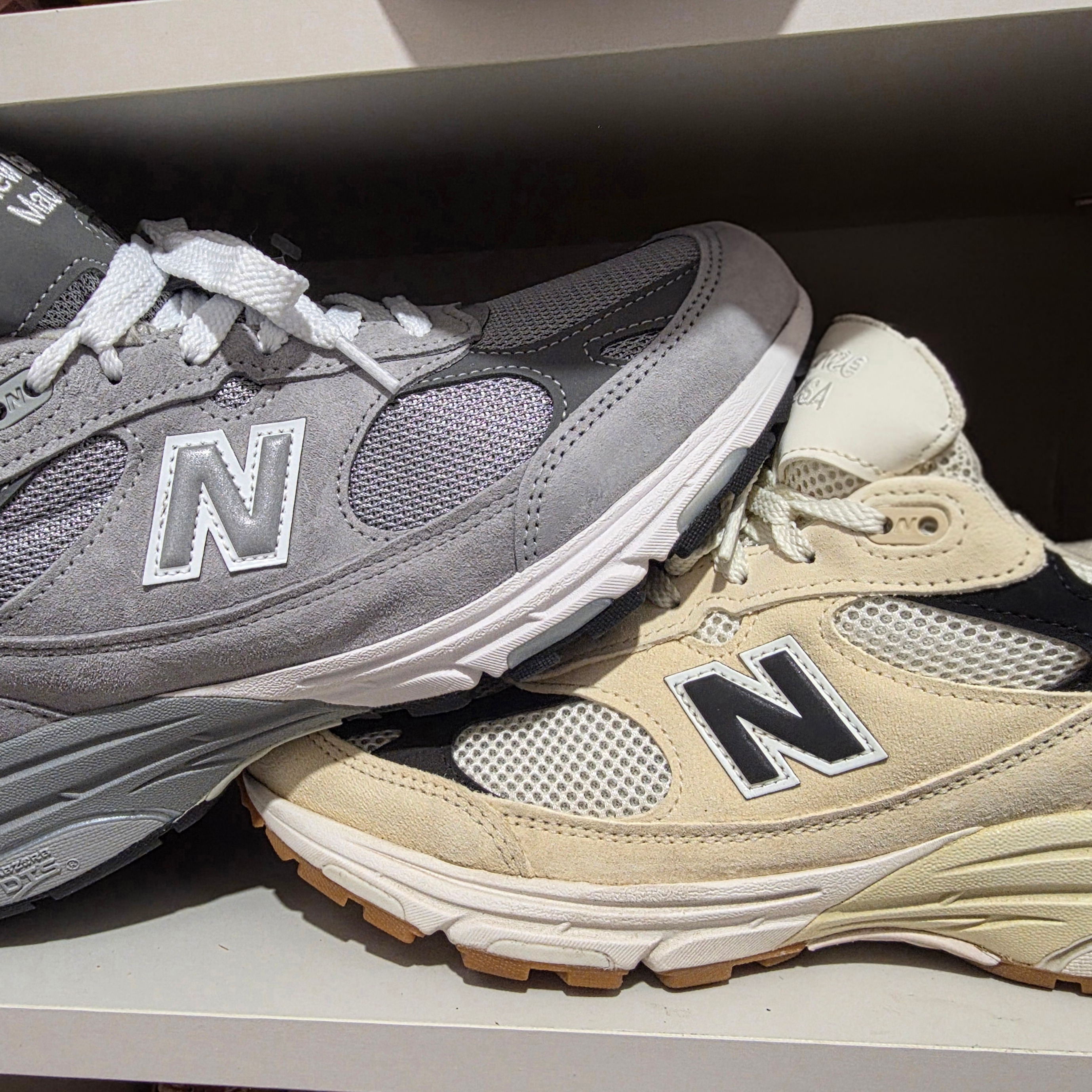 New Balance 993 Made in USA Grey - D Standard 착용 스타일 - 1