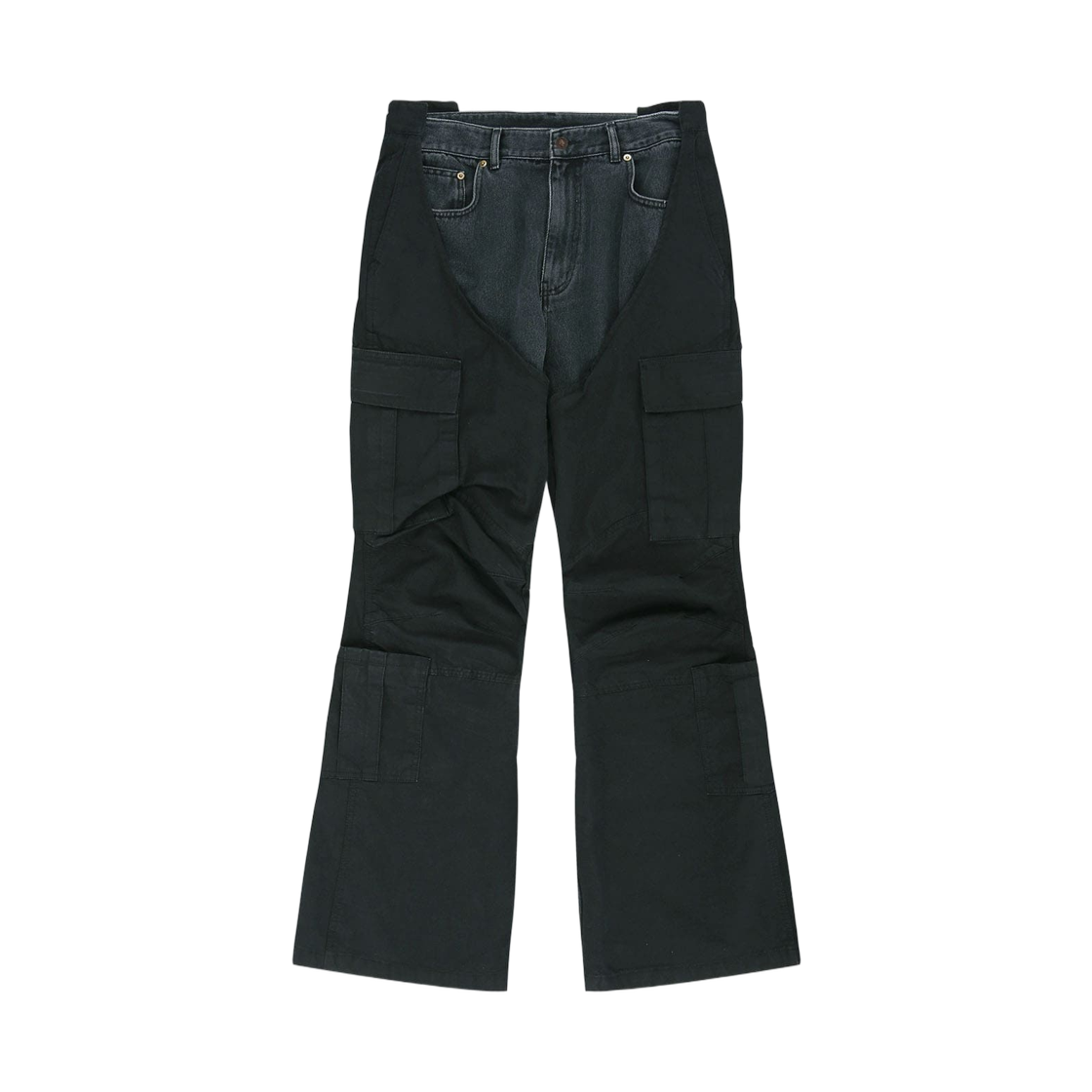 - Protocol Index Biker Cargo Denim Pants Black