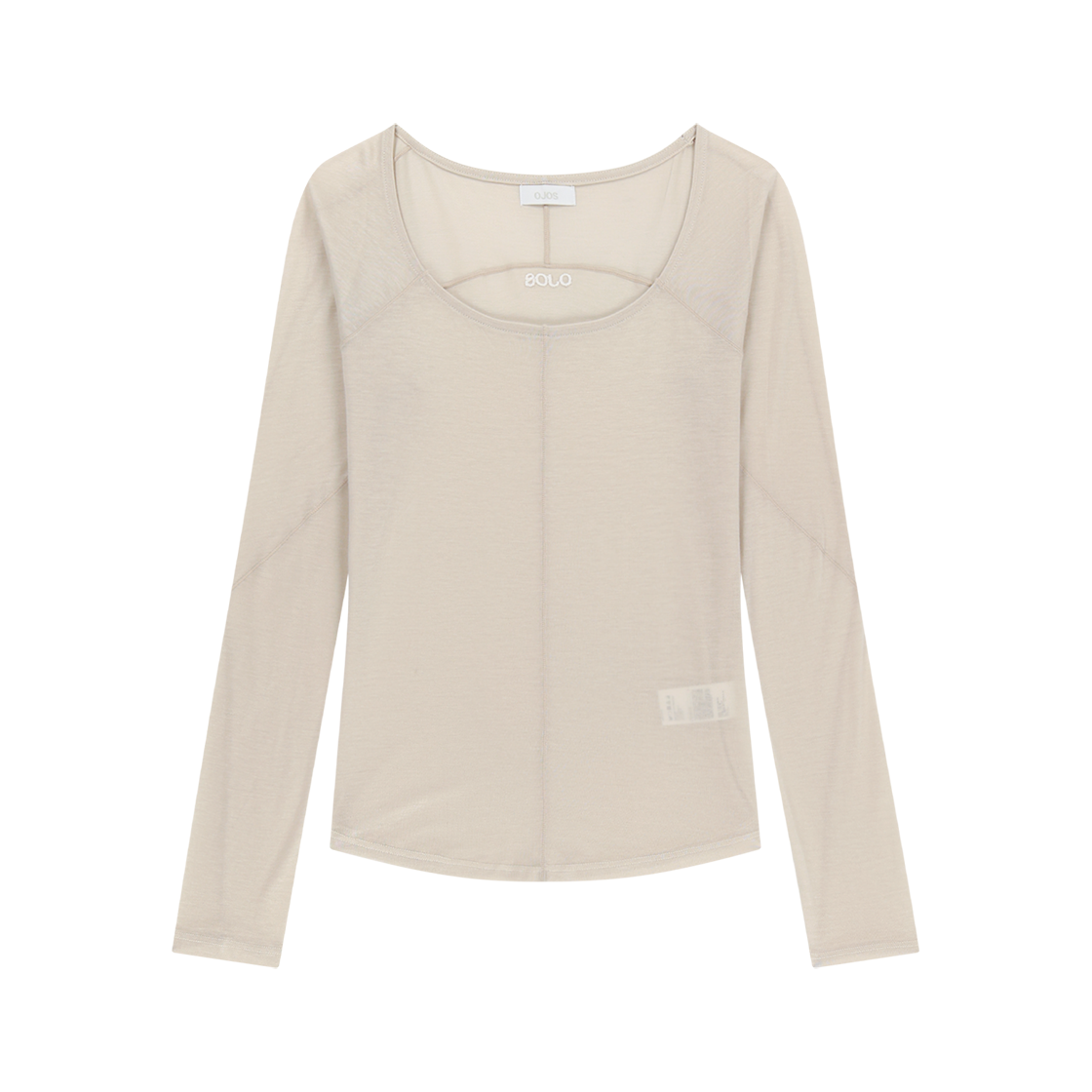 오호스 플랫심 롱슬리브 탑 오트밀(OJOS Flatseam Long Sleeve Top / Oatmeal)