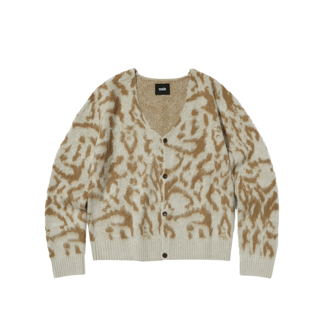 SDFSKN102BE [트리플적립] Suade Pattern Fuzzy Cardigan Beige