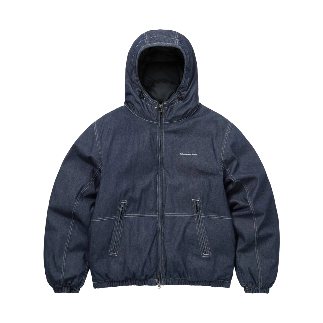 디스이즈네버댓 데님 다운 푸퍼 자켓 인디고(Thisisneverthat Denim Down Puffer Jacket Indigo) - 1