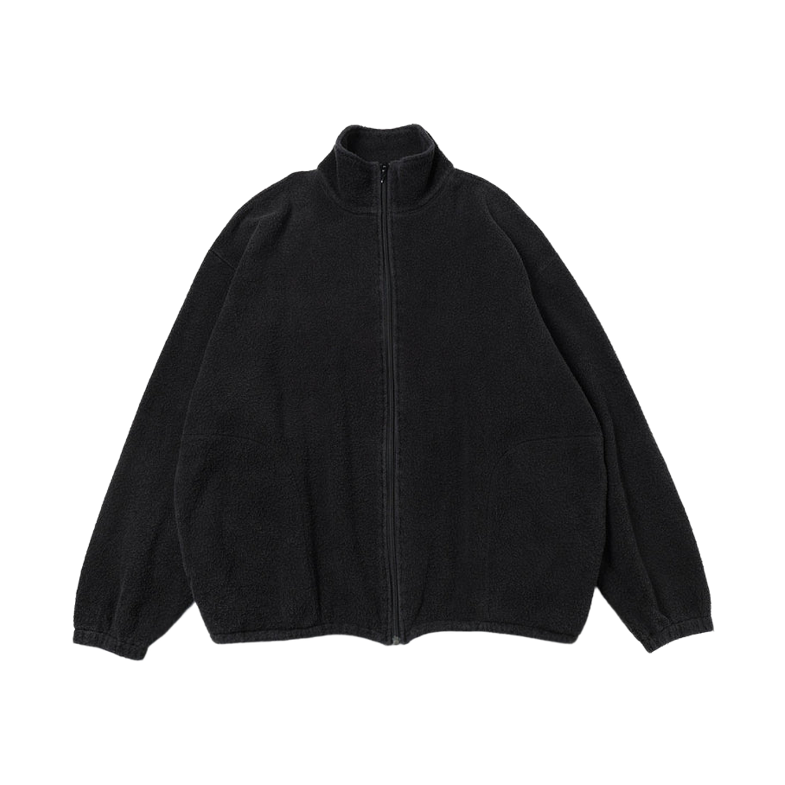 C03-05011 Comoli Silk Fleece Zip Jacket Fade Black - 26SS