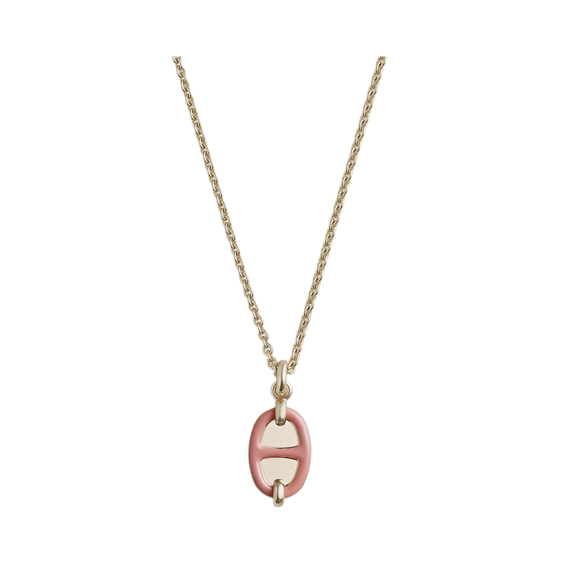 (W) 에르메스 미니 마이옹 펜던트 스몰 모델 & 옐로우 골드 하드웨어 로즈 보떼((W) Hermes Mini Maillon Pendant Small Model & Yellow Gold Rose Beaute) - 1
