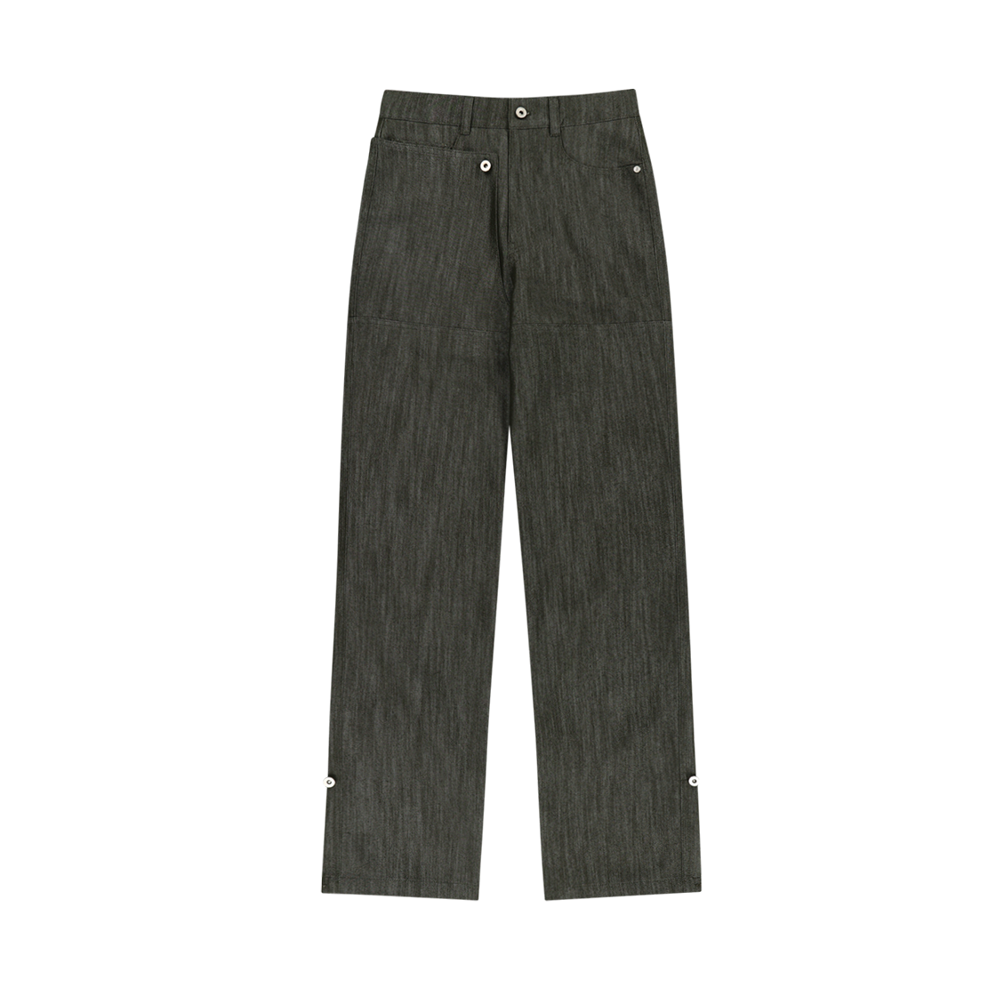 오호스 메탈 데님 팬츠 카키(OJOS Metal Denim Pants / Khaki)