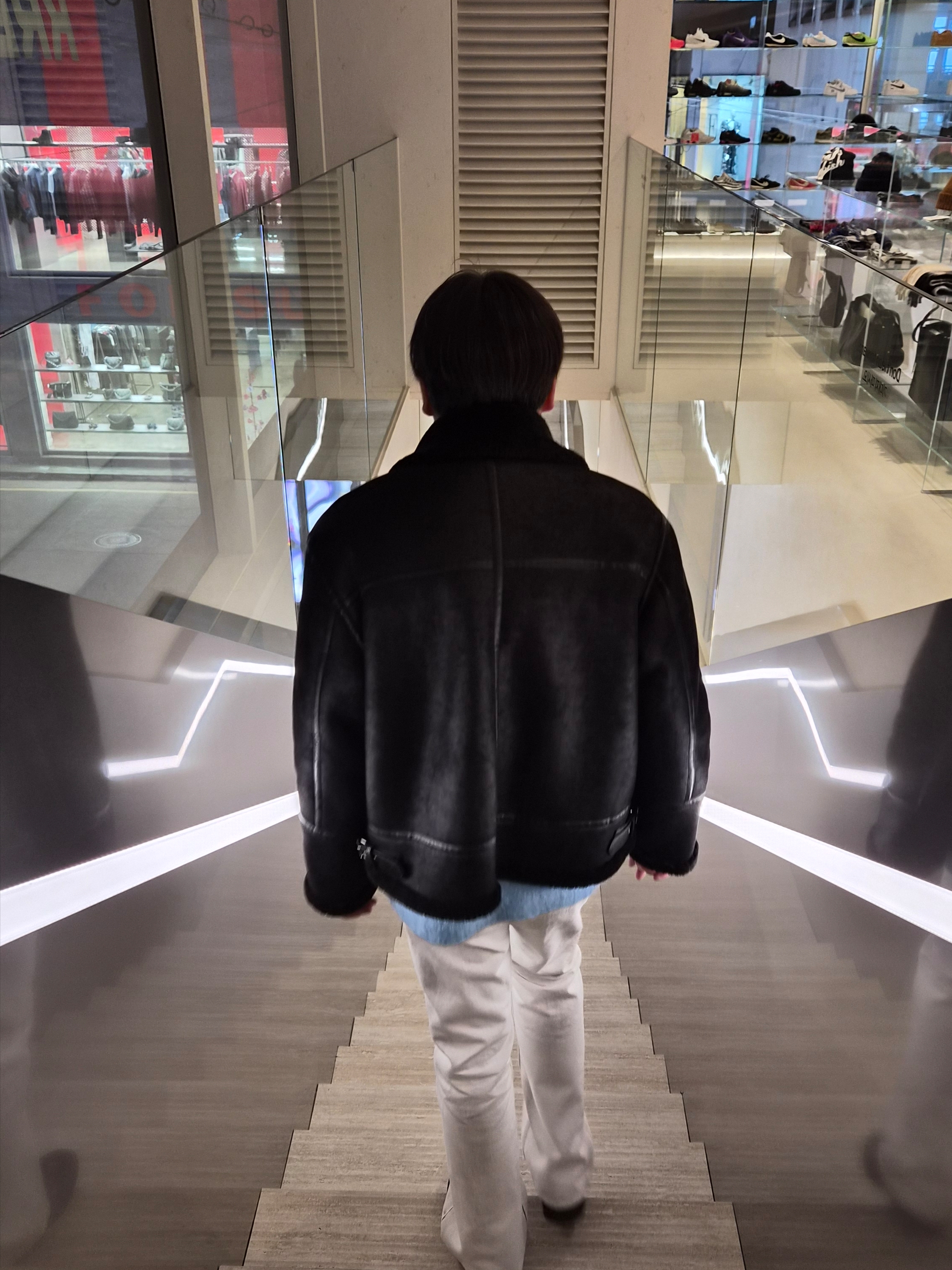 Our Legacy Cardigan Mohair Baby Blue 착용 스타일