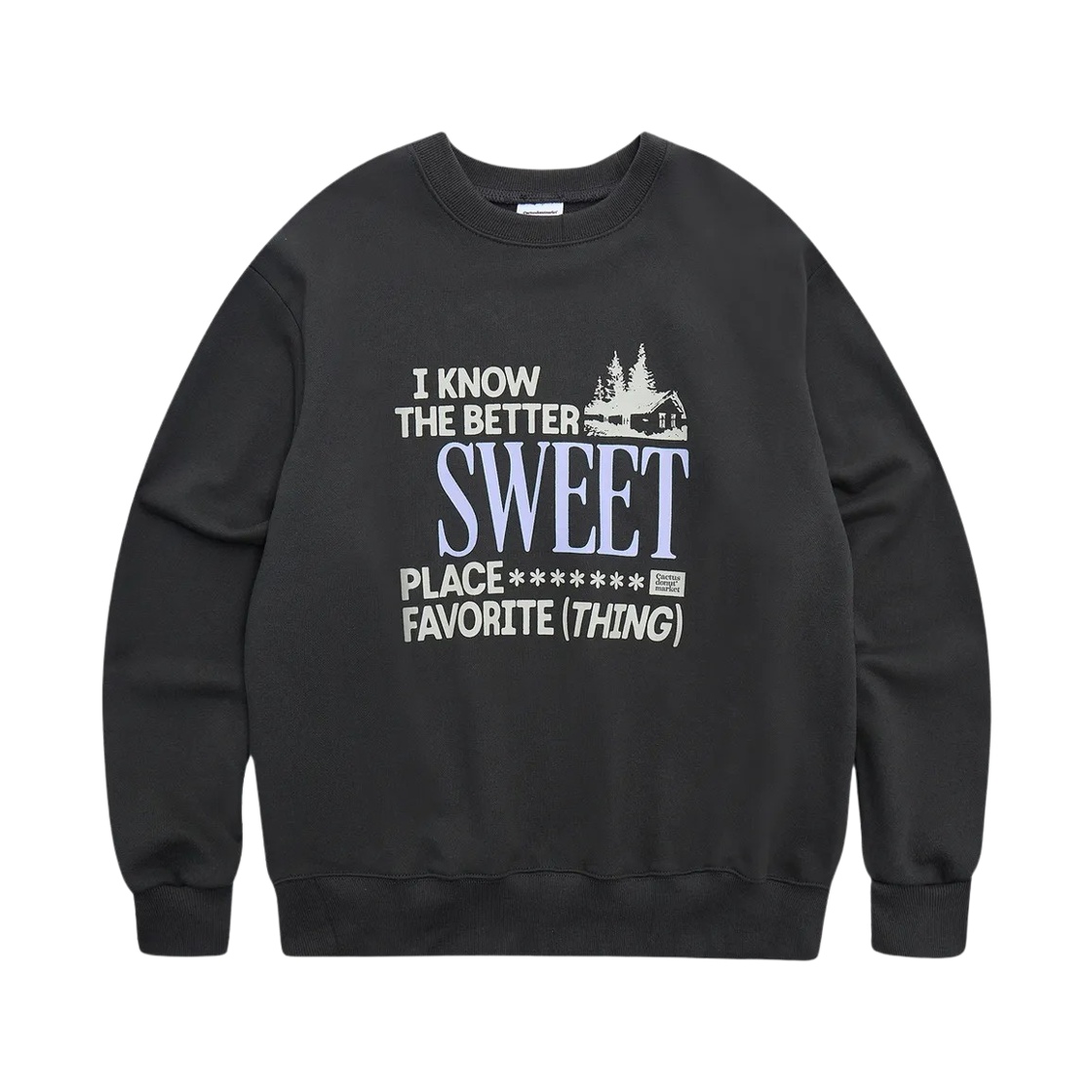 캑터스도넛마켓 스윗 스웻셔츠 – 차콜(Cactusdonutmarket Sweet Sweatshirt - Charcoal)