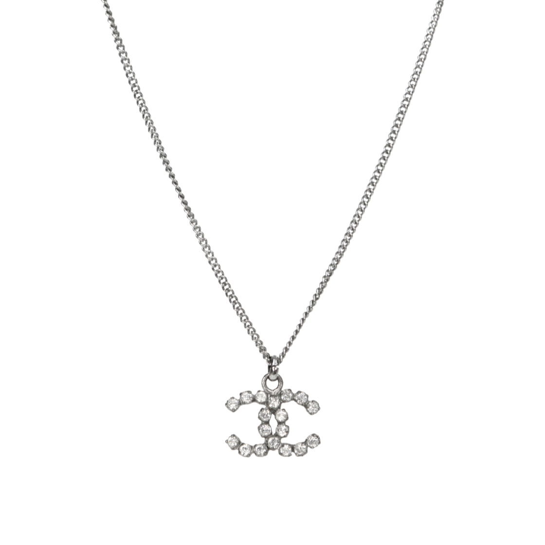 샤넬 큐빅 CC 실버 목걸이 A-B48525(Chanel Cubic CC Silver Necklace A-B48525) - 1