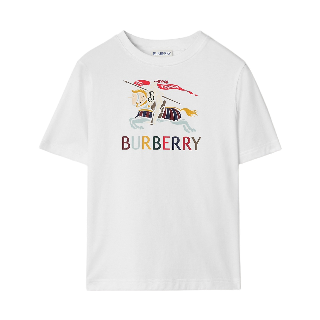 (키즈) 버버리 EKD 코튼 티셔츠 화이트((Kids) Burberry EKD Cotton T-Shirt White)