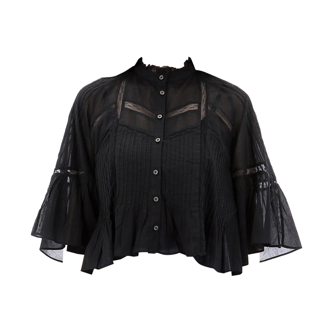(W) 이자벨 마랑 그래미 블라우스 블랙 - 24FW((W) Isabel Marant Gramy Blouse Black - 24FW) - 1