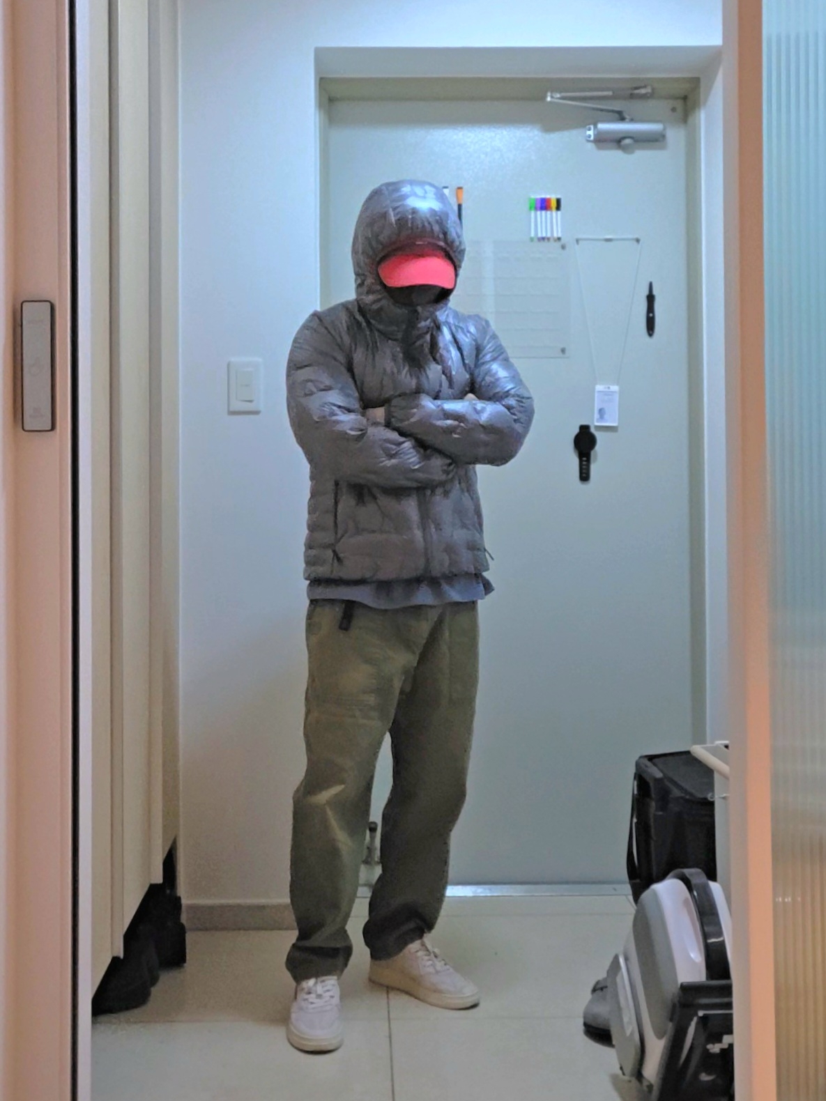 SIERRA DESIGNS Halfdome Lightweight Goose Down Hooded Jacket Grey, Shaka Wear 7.5oz Garment Dye Short Sleeve Washed Denim 착용 스타일 - 1
