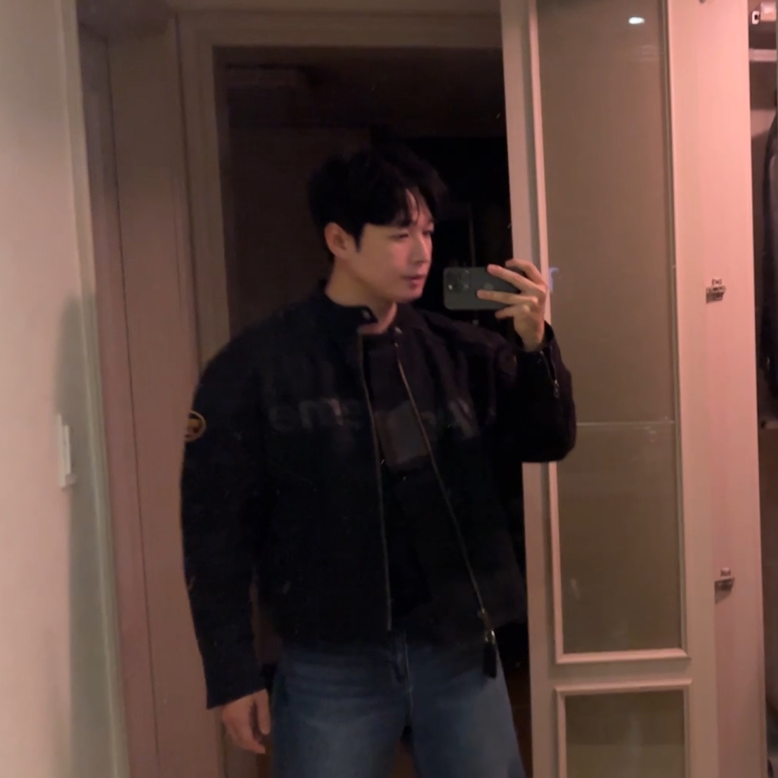 Supreme x Vanson Leathers Cordura Cotton Jacket Black - 25SS 착용 스타일 - 2