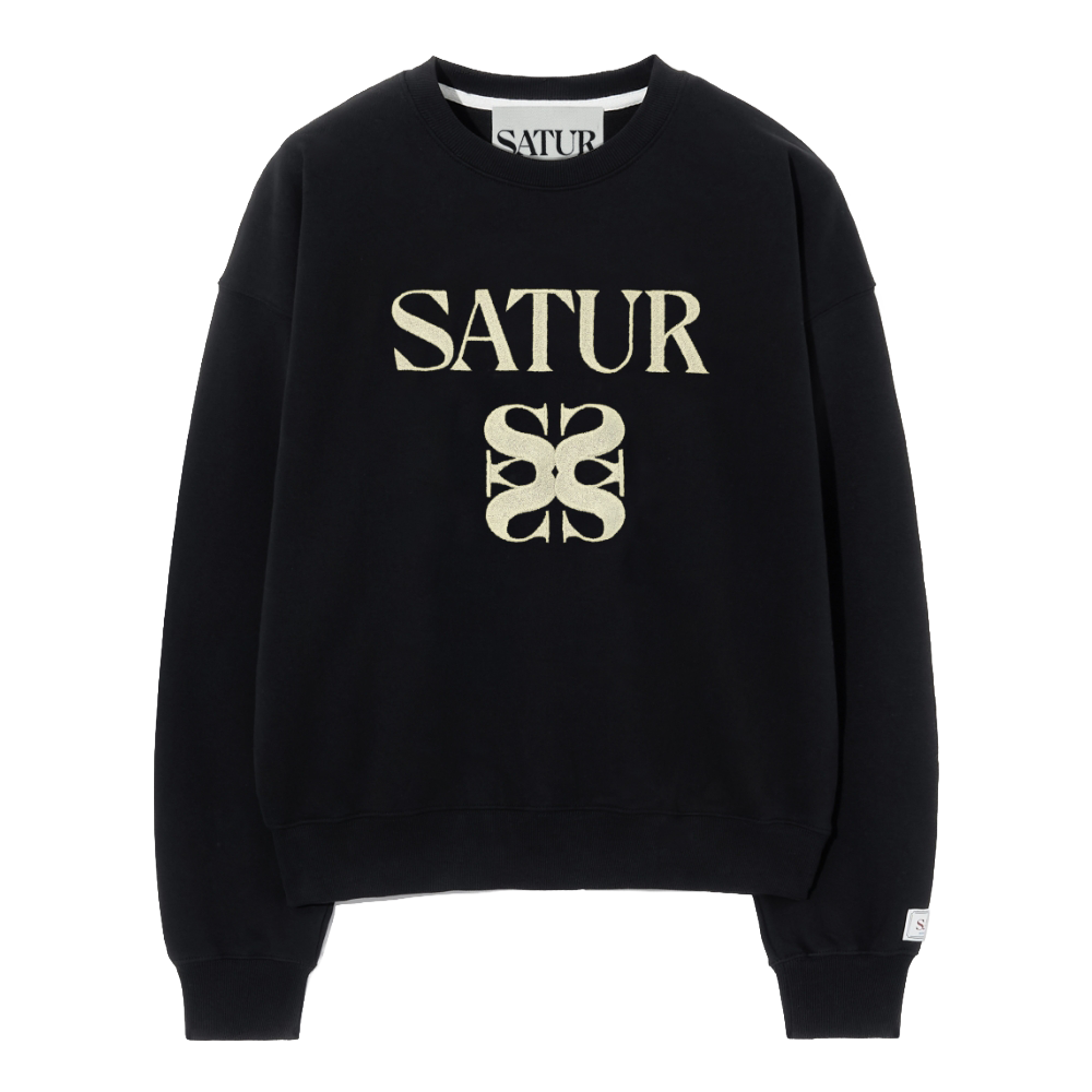 세터 클래식 로고 스웨트셔츠 클래식 블랙(SATUR Classic Logo Sweatshirt Classic Black)