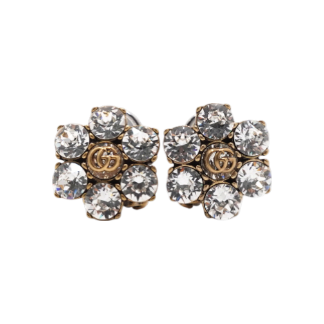 구찌 GG 크리스탈 플라워 클립 온 여성 이어링 aa61008(Gucci GG Crystal Flower Clip-On Earrings)