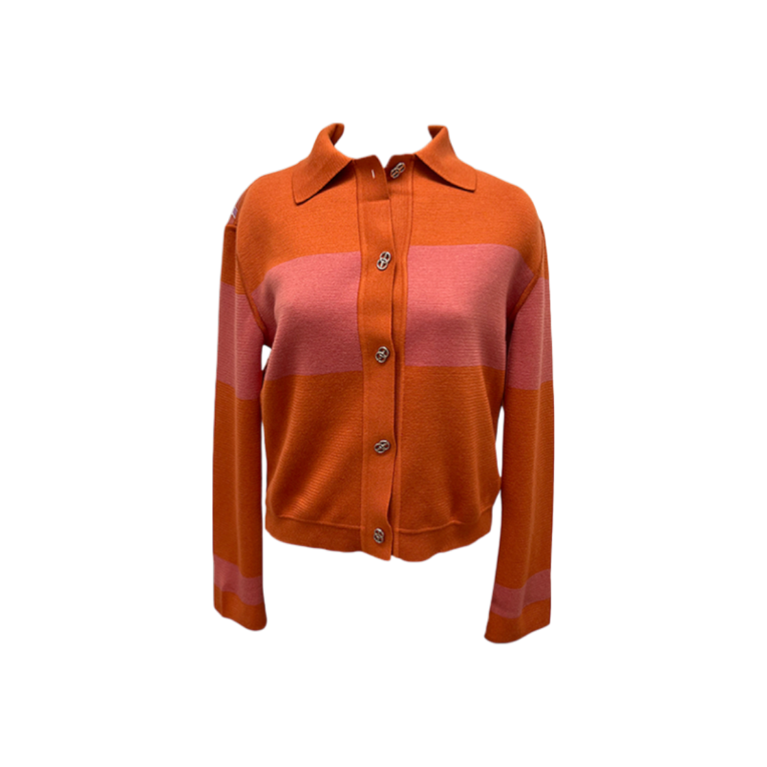 ITMG5HOTPDGC Hermes Twillane Rose Voice Cardigan 36