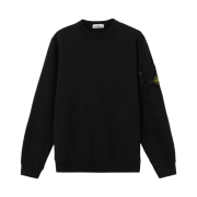 Stone Island 6100019 Cotton Fleece Crewneck Sweatshirt Black - 26SS