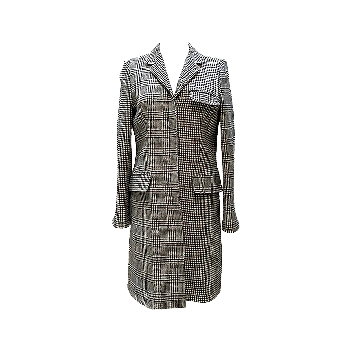 ITL9DMT3GWH9 Thom Browne Checked Coat
