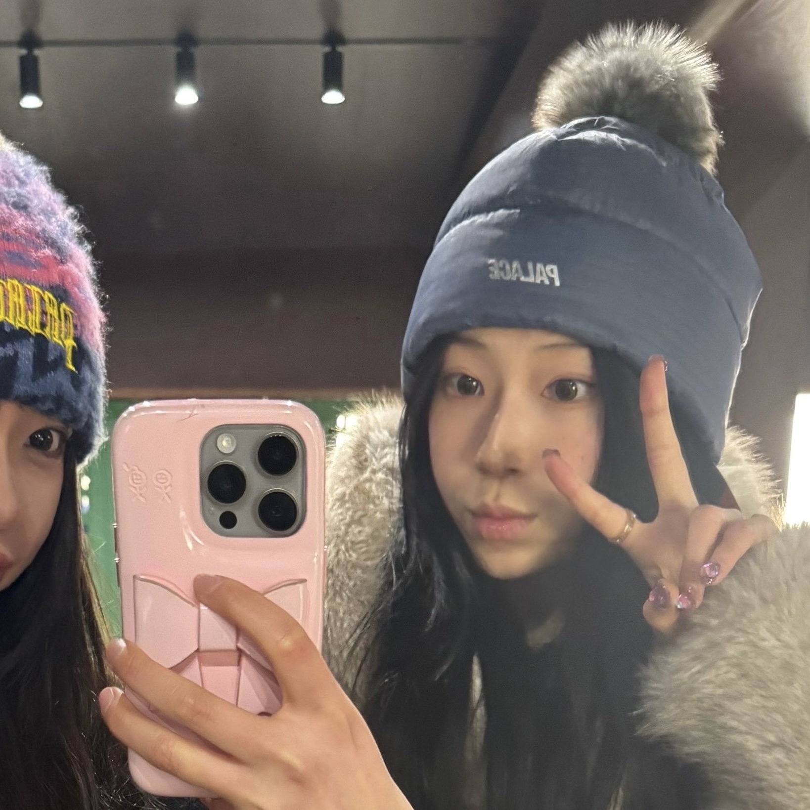 Palace Pertex Puffa Beanie Skyline Blue - 25FW 착용 스타일