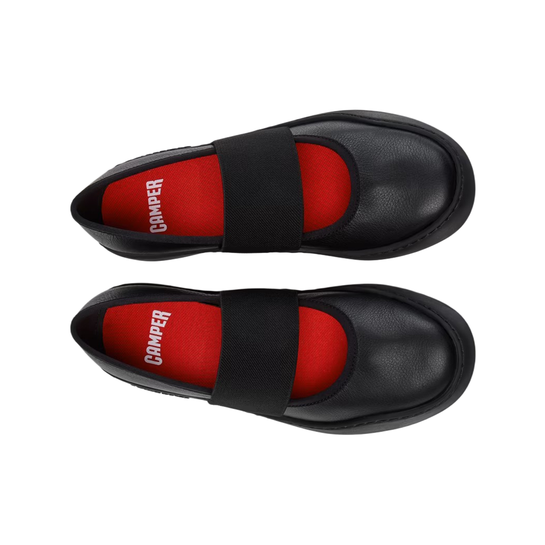 (W) 캠퍼 페우 투어링 레더 발레리나 블랙((W) Camper Peu Touring Leather Ballerinas Black) - 2