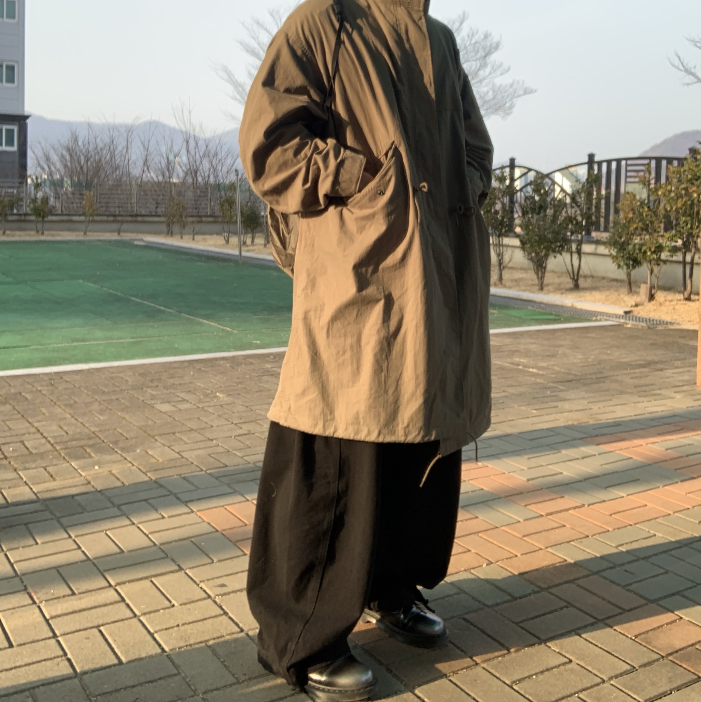 Freak's Store M-65 Mods Coat Liner Set Olive, Heisan Ultra-light Compact Pocketbag V2 - Khaki (M) 착용 스타일 - 2