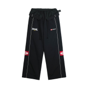 Protocol Index Folded Waist Track Pants Black