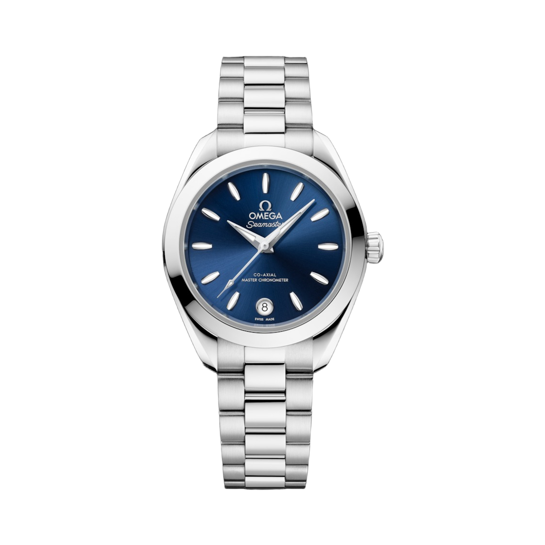 (W) 오메가 씨마스터 아쿠아 테라 150M 오토매틱 코 액시얼 마스터 크로노미터 30mm 스틸 블루 (투명 케이스백 버전)((W) Omega Seamaster Aqua Terra 150M Automatic Co Axial Master Chronometer 30mm Steel Blue (Transparent Caseback Ver.)) - 1