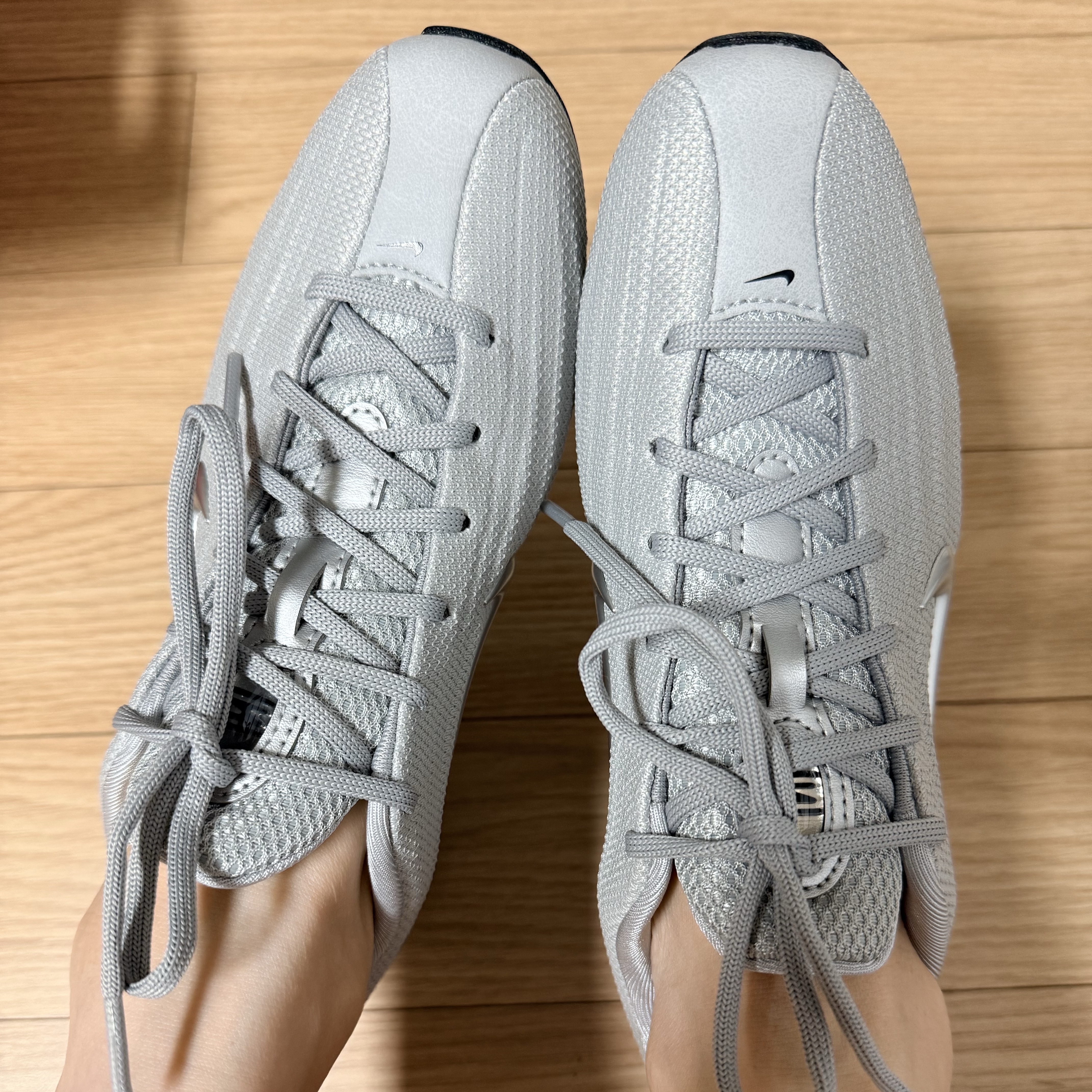 (W) Nike Shox Z Metallic Silver 착용 스타일 - 2