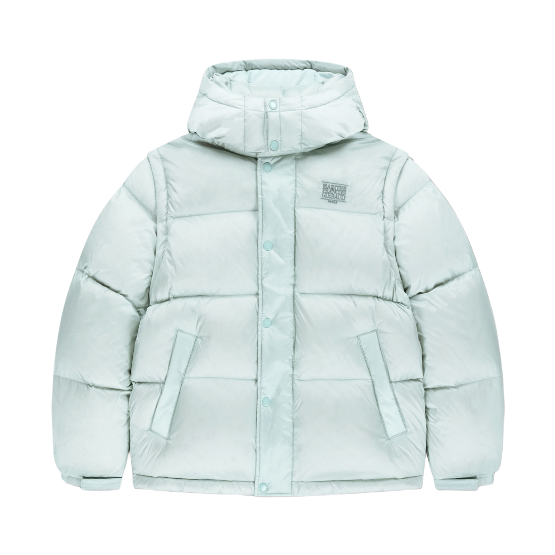 마리떼 프랑소와 저버 디테처블 다운 자켓 민트 그레이(Marithe Francois Girbaud Detatchable Down Jacket Mint Gray)
