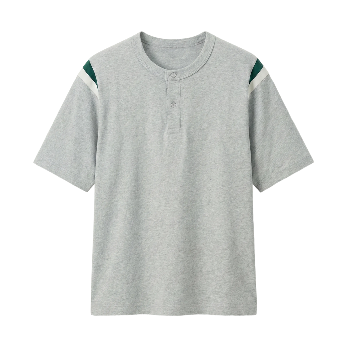 485455-05 Uniqlo x JW Anderson Henley Neck T-Shirt Grey