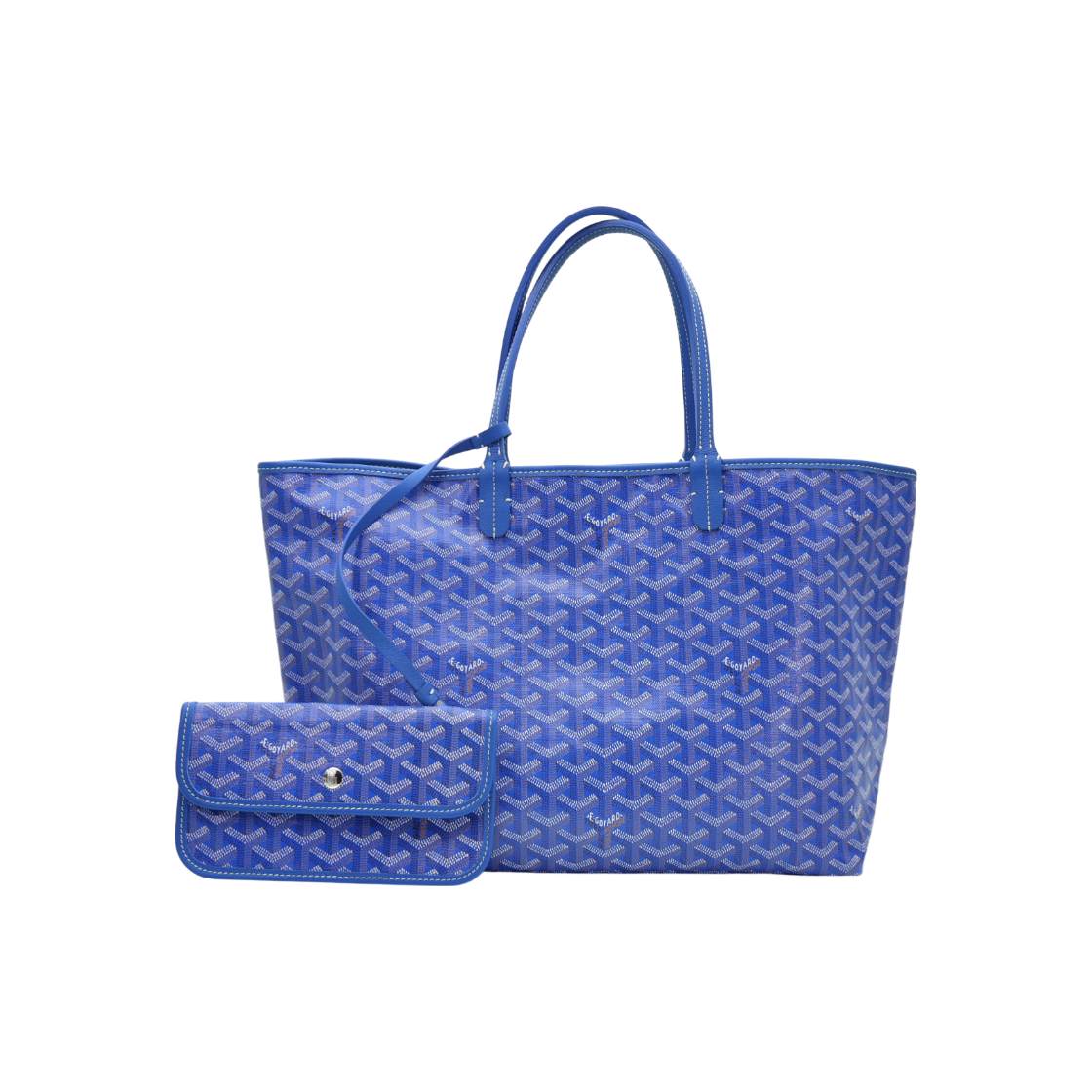 ITLII568U6KK Goyard AMALOUIS-PM Sky Blue Goyardine Canvas St. Louis PM Shopper Shoulder Bag with Pouch