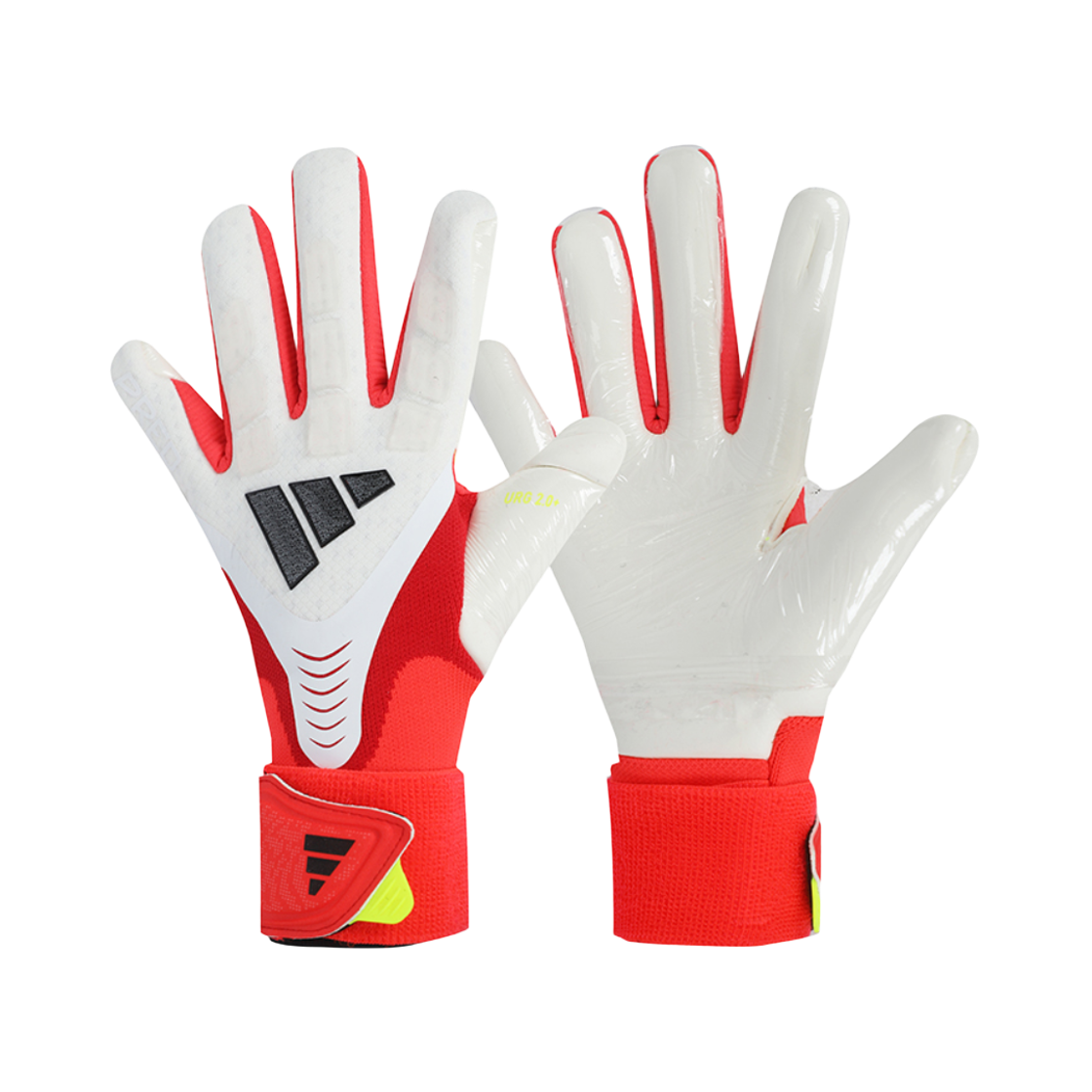 아디다스 프레데터 골키퍼 글러브 프로 스트랩 화이트 루시드 레드(Adidas Predator Goalkeeper Gloves Pro Strap White Lucid Red) - 1