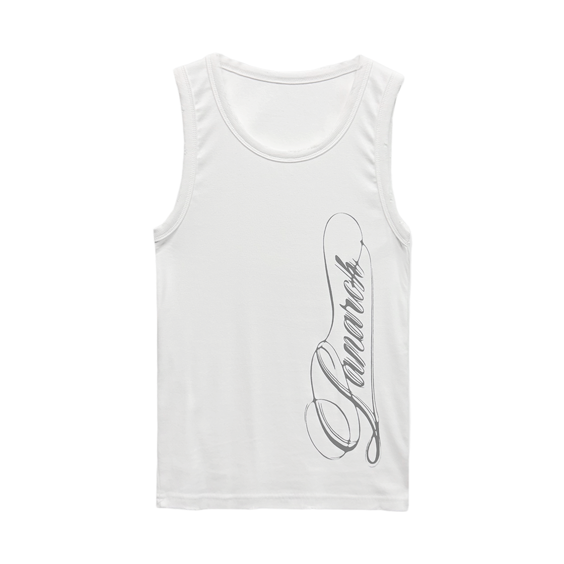 랜 아카이브 0102 사이드 타이포그래피 슬리브리스 - 화이트(LAN ARCHIVE 0102 Side Typography Sleeveless - White)