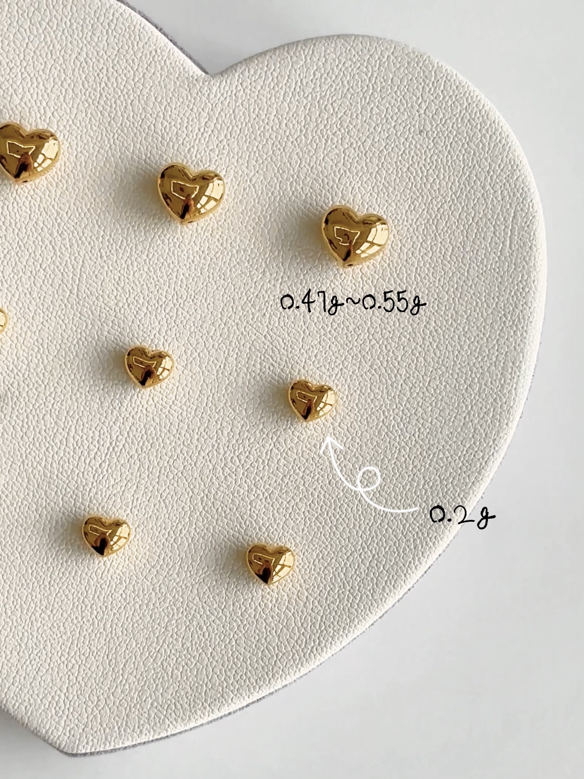 GOLDPANG 24K Gold Tongtong Mochi Heart Object 0.2g + Glass Bottle 착용 스타일