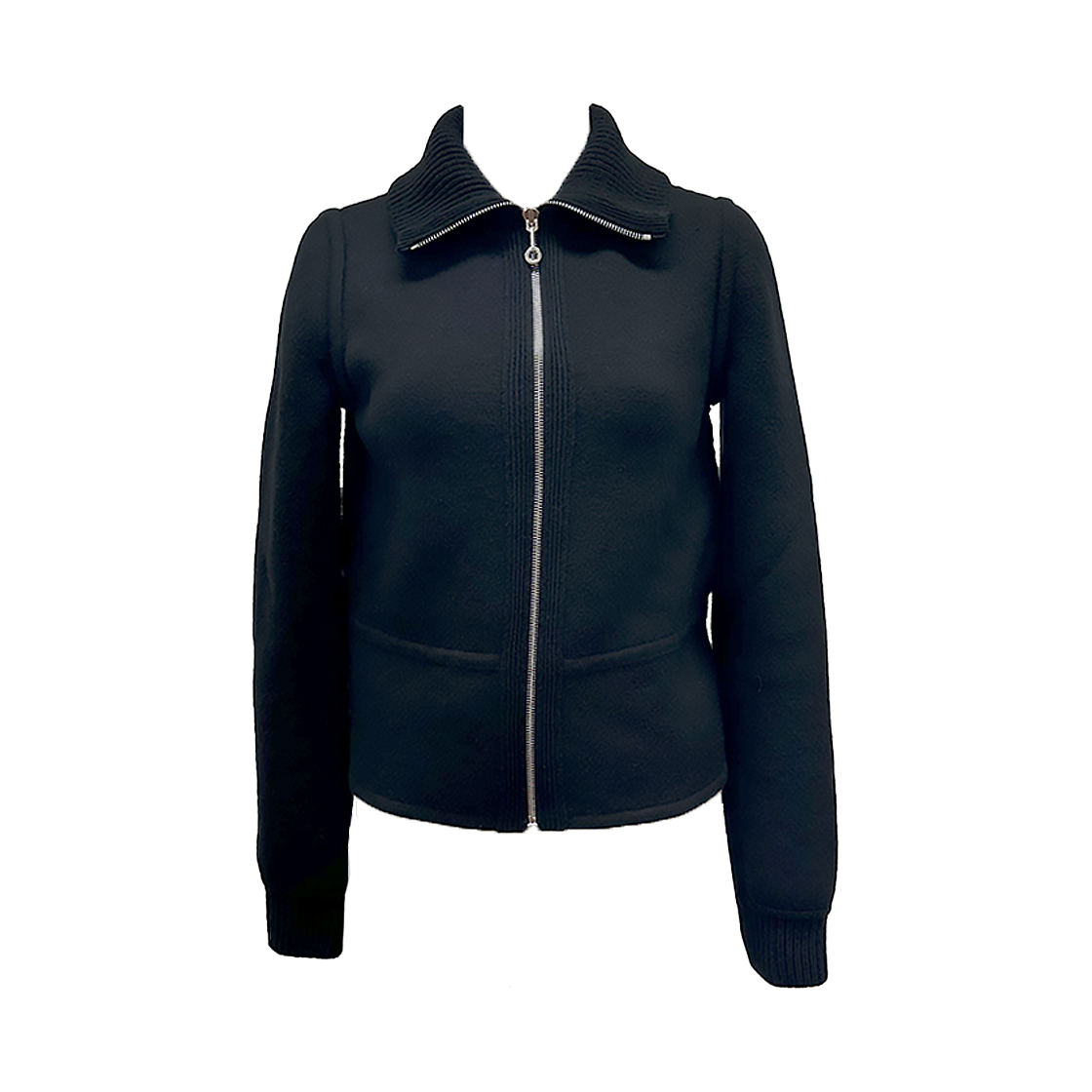 ITL8B4LSABIJ Hermes Reversible Cardigan Black 36