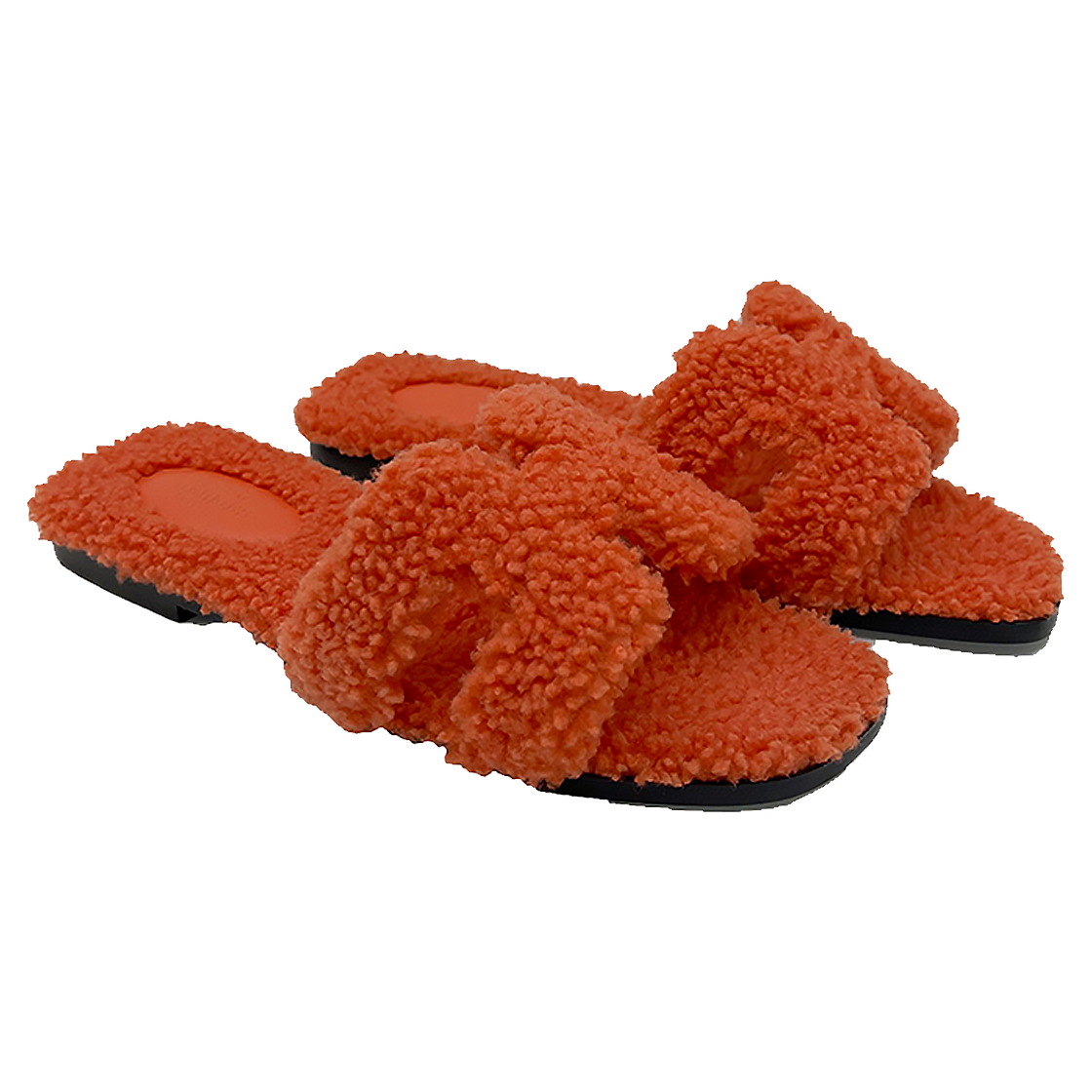 ITE6U2A9DMJ2 Hermes Shearling Orange 37