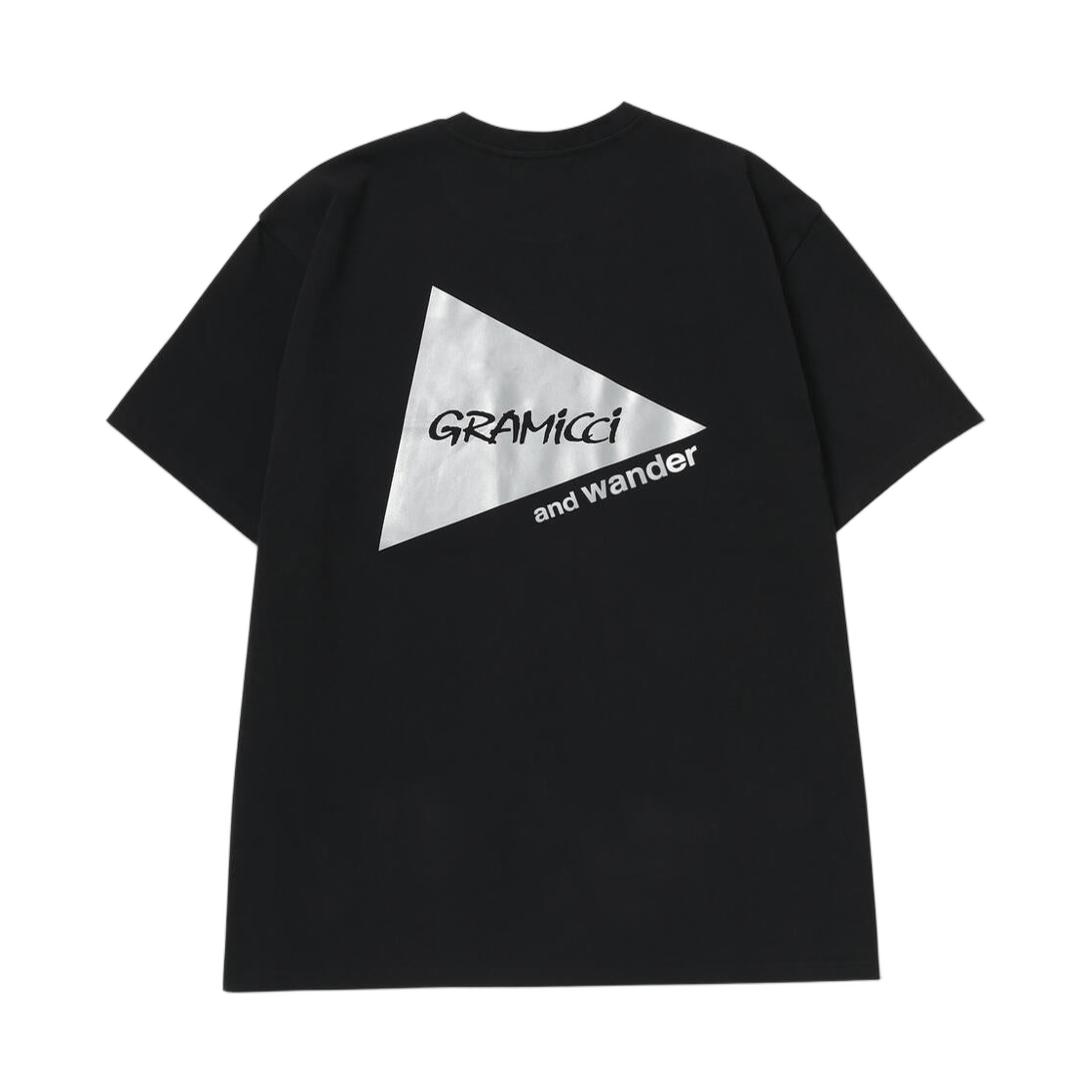 앤드 원더 x 그라미치 백 프린트 숏슬리브 티셔츠 블랙(And Wander x Gramicci Back Print S/S T-Shirt Black) - 1