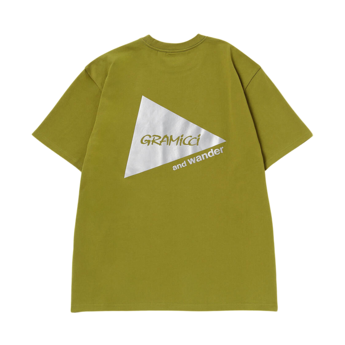앤드 원더 x 그라미치 백 프린트 숏슬리브 티셔츠 옐로우 그린(And Wander x Gramicci Back Print S/S T-Shirt Yellow Green)