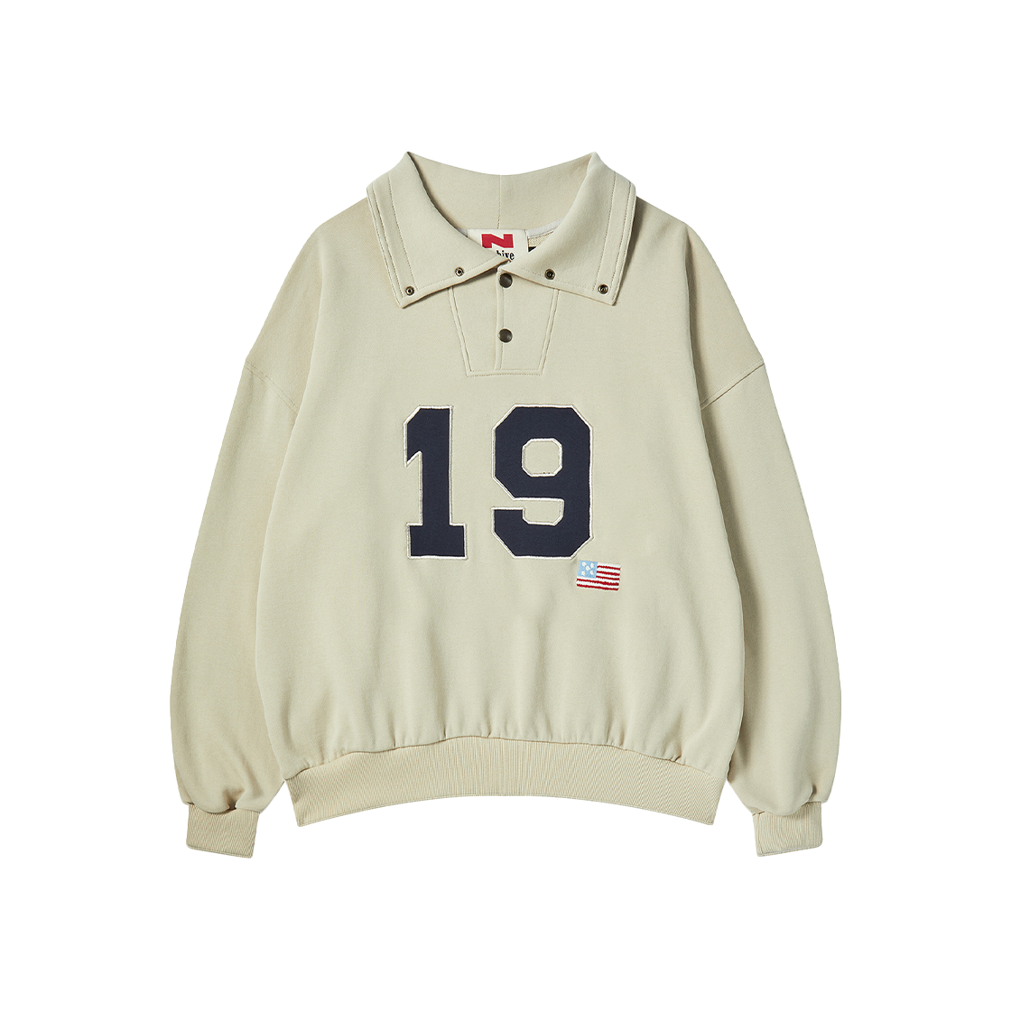 엔 아카이브 유틸리티 하이 넥 스웨트 셔츠 베이지(N ARCHIVE Utility High Neck Sweat Shirt Beige)