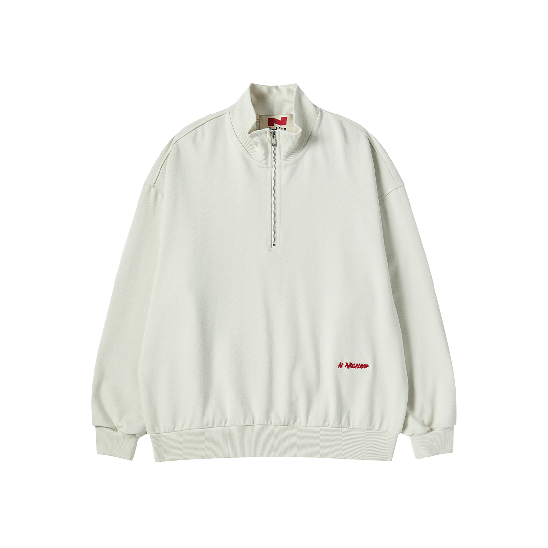 엔 아카이브 프리미엄 유니폼 하프 집 티셔츠 클라우드(N ARCHIVE Premium Uniform Half Zip T-Shirt Cloud)