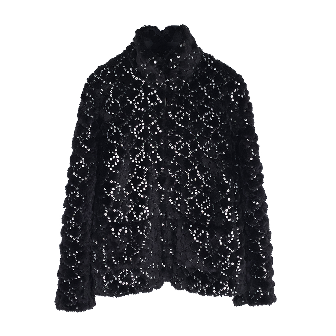 샤넬 25N 코코네쥬 CC로고 시퀸 자켓 36 블랙/실버 (6ET0429)(Chanel 25N Coco Neige CC Logo Sequin Jacket 36 Black/Silver (6ET0429))