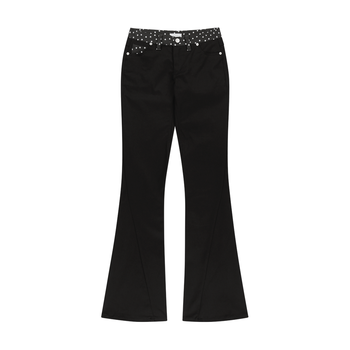 오호스 스타 트림 부츠컷 트라우저 블랙(OJOS Star Trim Bootcut Trousers / Black)