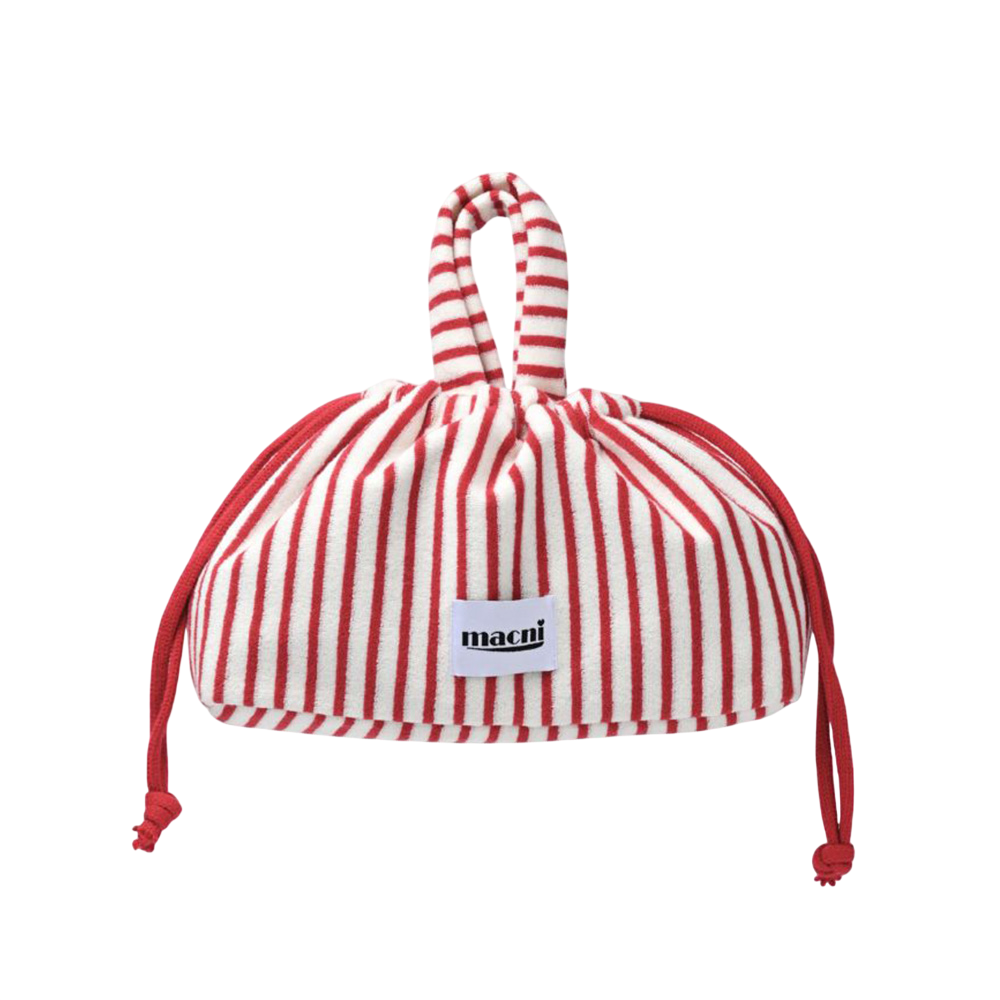 마크니 테리 스트링 퍼피 백 레드(MACNI Terry String Puffy Bag Red)